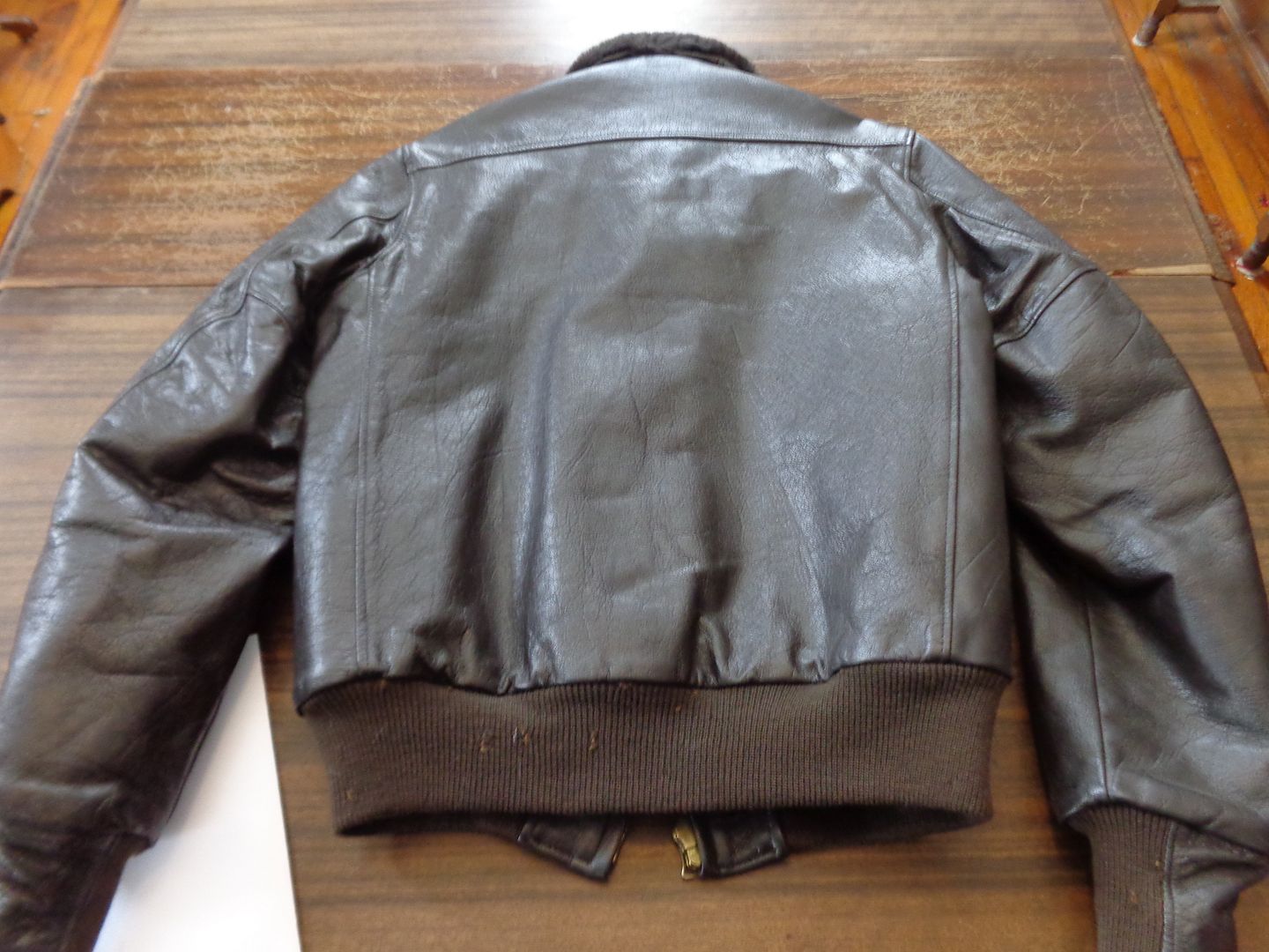 CLASSIC L.L.Bean "Flying Tigers" Leather Jacketwith mouton collar